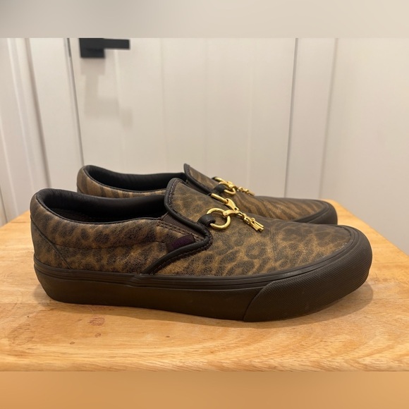 Vans Vault X Needles slip On Animal Print Gold Hardware Size 8M/10W main image 8
